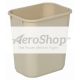 TRASHCAN: BEIGE,13-5/8QT, RECTANGLE,DESKSIDE | Xpedx