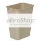 TRASHCAN: BEIGE,41.25QT, RECTANGLE,DESKSIDE | Xpedx