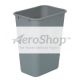 TRASHCAN: GRY,41.25QT, RECTANGLE,DESKSIDE | Xpedx