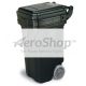 TRASHCAN: TILTTRUCK,BLK,50GL, W/HINGED LID | Xpedx